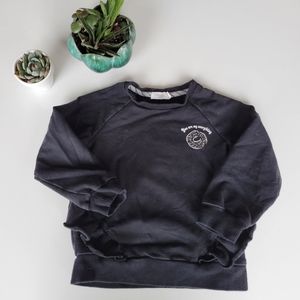 Size 2 yrs Miles Black Ruffled Sweatshirt